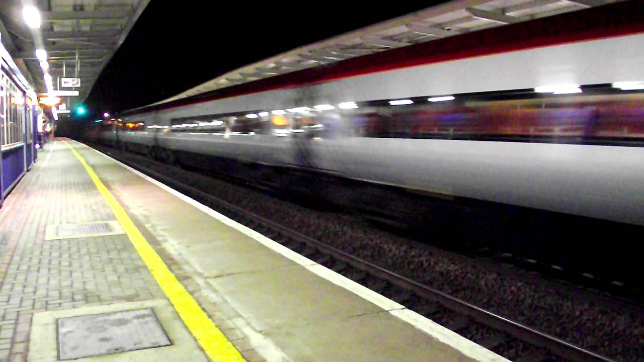 Virgin Pendolino 390055 on the first ever run from Kings Cross to