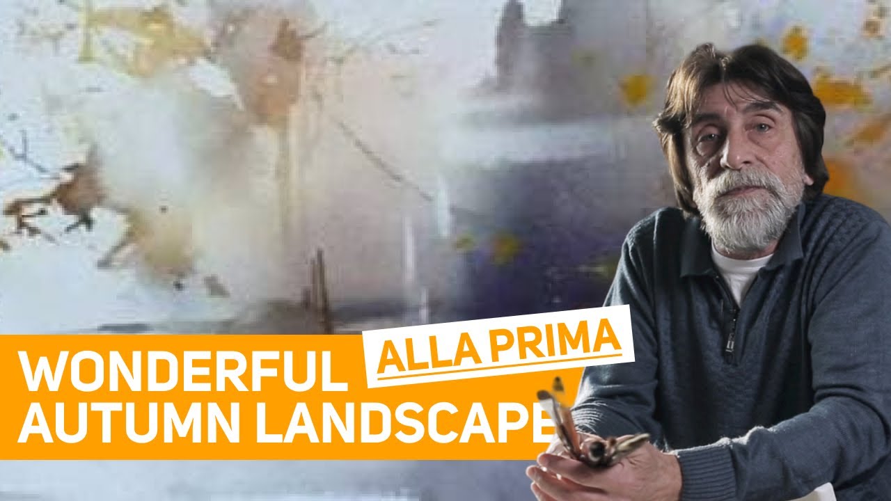 Wonderful Autumn Landscape 🎨 Alla Prima Watercolor Painting Technique / ILYA IBRYAEV