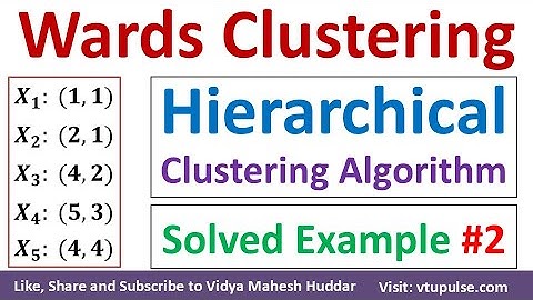 #2. Wards Clustering LInkage Clustering Solved Example Hierarchical Clustering Vidya Mahesh Huddar