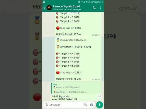   Omg Usdt Perfect Hit With Signal Proof Binance Exchange