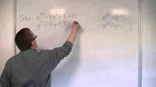 OCR MEI Core 3 1.16 Solve exp(2x) - 4exp(x) + 3 = 0