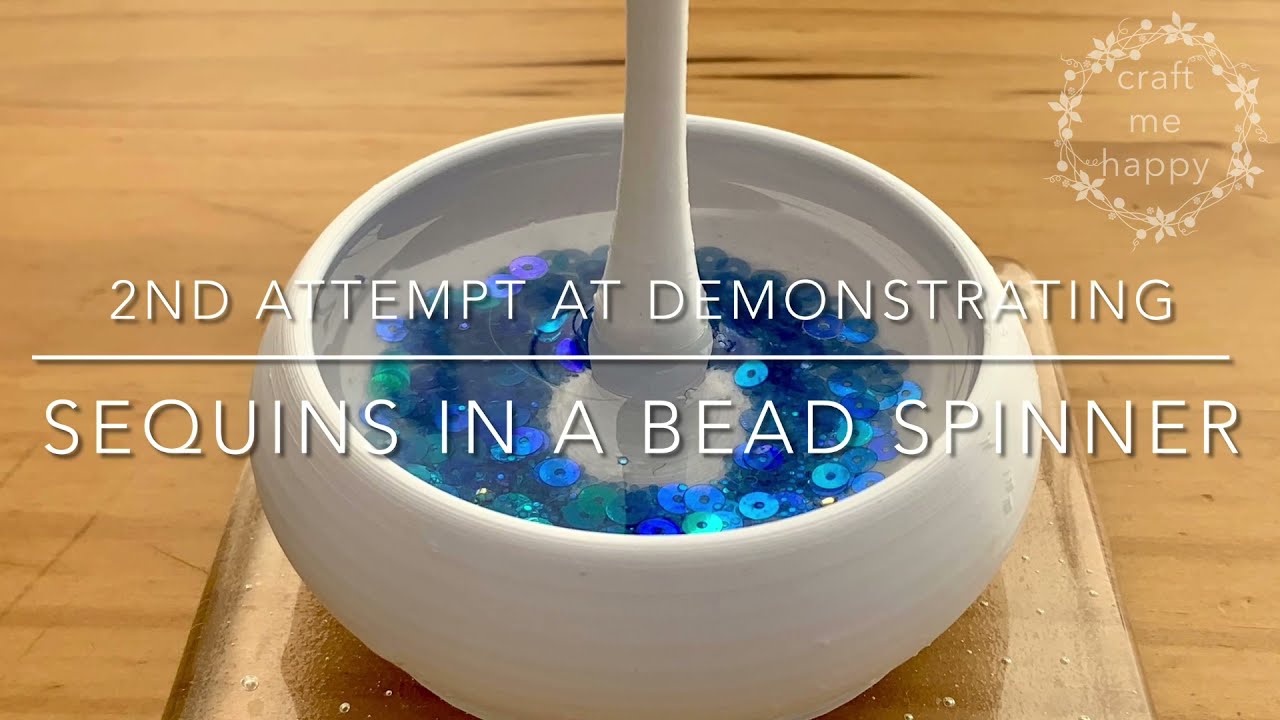 Demonstrating using a bead spinner with sequins - this time with more water  and fewer sequins. - YouTube