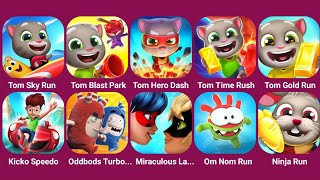 Talking Tom: Gold Run,Time Rush,Hero Dash,Miraculous Ladybug,Om Nom Run,Ninja Run,Oddbods,Kicko Game screenshot 2