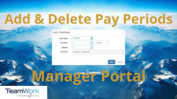 TeamWork 5 Manager Tutorial: How to Add and Delete Pay Periods