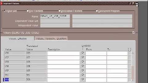 Oracle Apps Training Value Sets 1