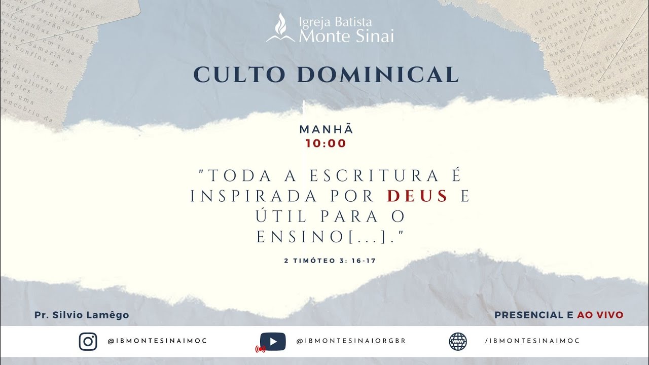 Letra Das Músicas - Culto 21.11.21 (Domingo Manhã)