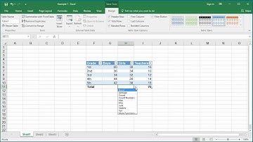 Adding Total Row to a Table in Excel 2016