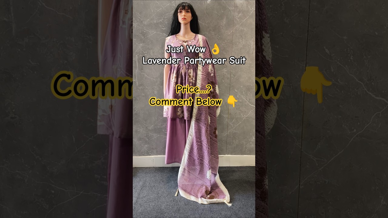 Lavender Vettican Silk Palazzo Suit Set with Dupatta 