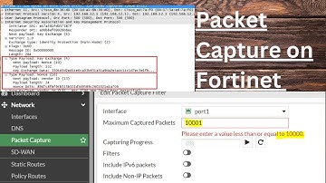 Packet Captures for IP-Sec Packets on Fortinet Firewall