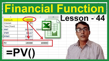 PV Financial Formula in excel | Calculate PV (Present Value) in excel | Ms excel for lesson - 44