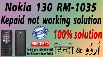 Nokia 130 RM-1035 keypad problems solution