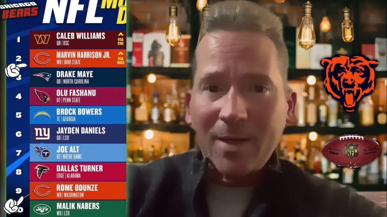 2024 NFL MOCK DRAFT‼️ BY FANDUEL☝️ CHICAGO BEARS 🐻 YouTube