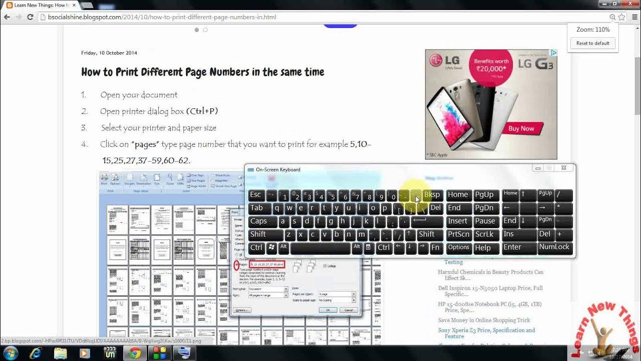 Shortcut key to Zoom In, Zoom Out for All Browser YouTube