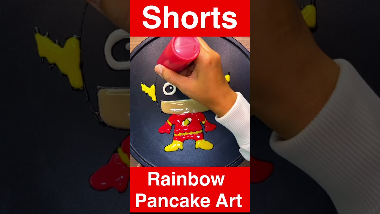Shorts -Flash Drawing, Pancake Art, DC Flash, The Flash, Flash Hero, Cute Flash,DC Hero, Red Cartoon