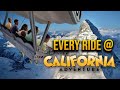 Every ride at Disneylands California Adventure (DCA)