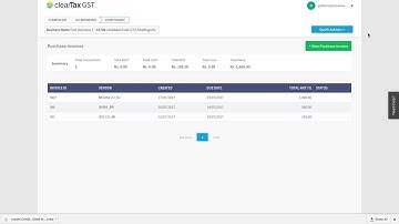 How to Create Credit/ Debit note purchases in ClearTax GST