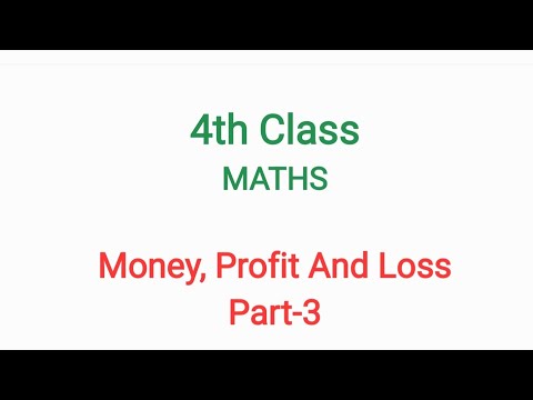 4th class|Maths|Money|Profit|Loss|Part3