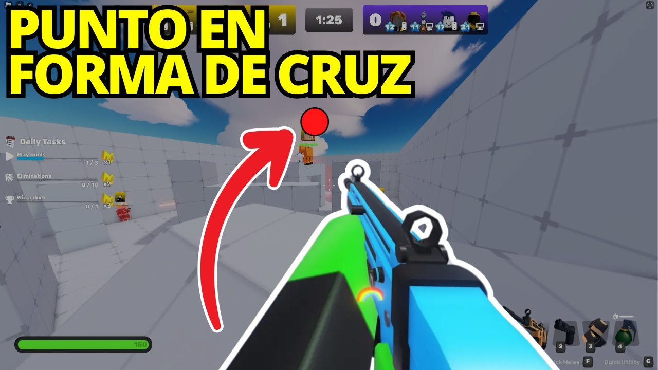 Cómo hacer una cruz de puntos en Roblox Rivals - YouTube