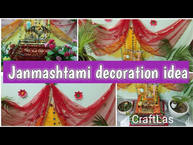 Easy #Janamashtmi #Decoration Idea With Dupattas | #CraftLas - YouTube