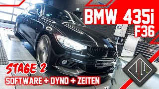 BMW 435i 3.0 Turbo F36 Stage 2 | Chiptuning - Dyno - 100-200 Zeiten | mcchip-dkr