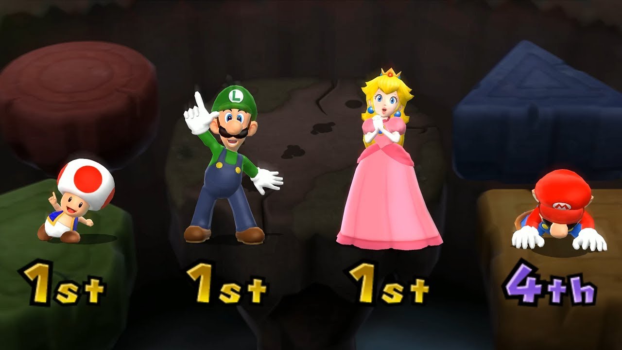 Mario Party 9 Boss Rush - Toad vs Mario vs Luigi vs Peach| Cartoons Mee