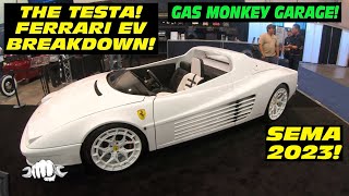 GAS MONKEY GARAGE - The TESTA Ferrari EV! Full Breakdown w\/ KENNY ORDONEZ From GMG!