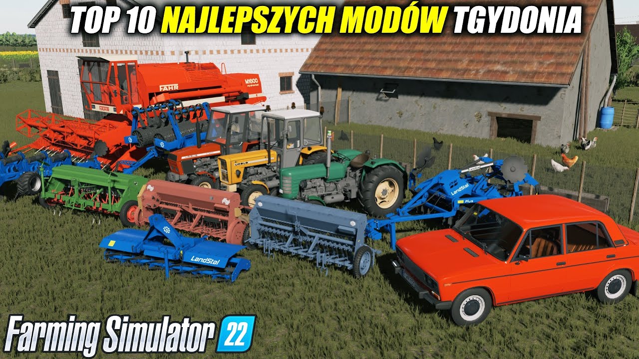 10 NAJLEPSZYCH POLSKICH MODÓW ⭐ FS 22  *Mega Paczka Siewników, Paczka Ursusów, Fahr M1300 - M1600*
