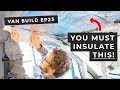 INSULATING The Cab CEILING And Cleaning The Van HEADLINER | Ep 23 | Nissan NV200 Camper Van Build