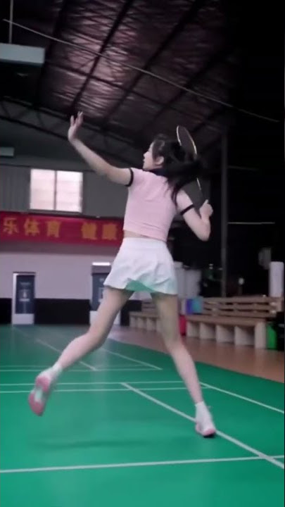Playing Badminton For This Beautiful Chinese Girl Is Easy