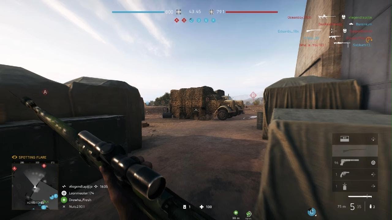 Battlefield V sniper gameplay - YouTube