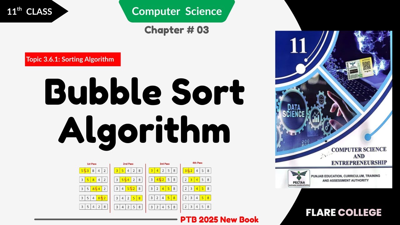 Bubble Sort Algorithm - 11th Class (1st Year) Computer Science
