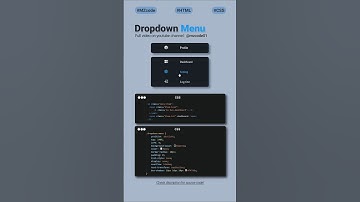 Dropdown Menu | CSS Tips and Tricks #css #coding #shorts #cssshorts #webdesign #funny #html #short