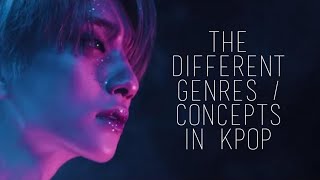 the different genres and concepts in kpop