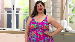 Famous Kim Gravel x Swimsuits For All Net Front Hanky Tankini on QVC Profile