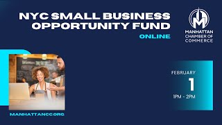 NYC Small Business Opportunity Fund Training