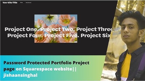 Password Protected Portfolio Project page on Squarespace website || jishaansinghal