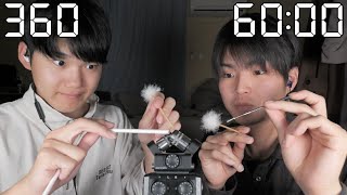 【ASMR】60分間で何種類の耳かきできるのか？【SUB】How many types of ear cleaning can you do in 60 minutes?