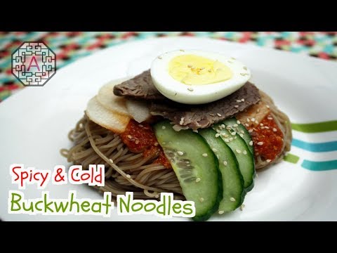 Korean Food: Spicy Cold Buckwheat Noodles ( )