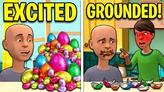 Classic Caillou Eats All The Chocolate Easter Egg Candies/Grounded