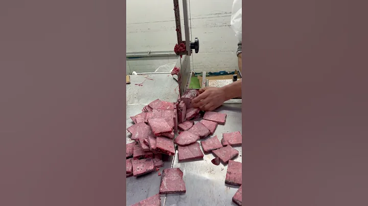 Frozen beef  lung cutting skills machine# exportman  #short t