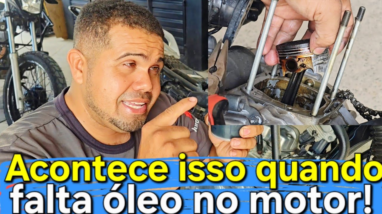 É isso que acontece quando vc deixa faltar óleo no motor da moto
