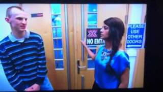 Guy falls over giving Cheryl Cole a Prestent on X Factor