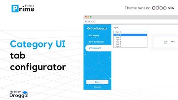Category UI tab configurator for Odoo Ecommerce v14