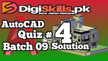 AutoCAD Quiz # 4 Batch # 9 Solution one more | Razzaq Genius |