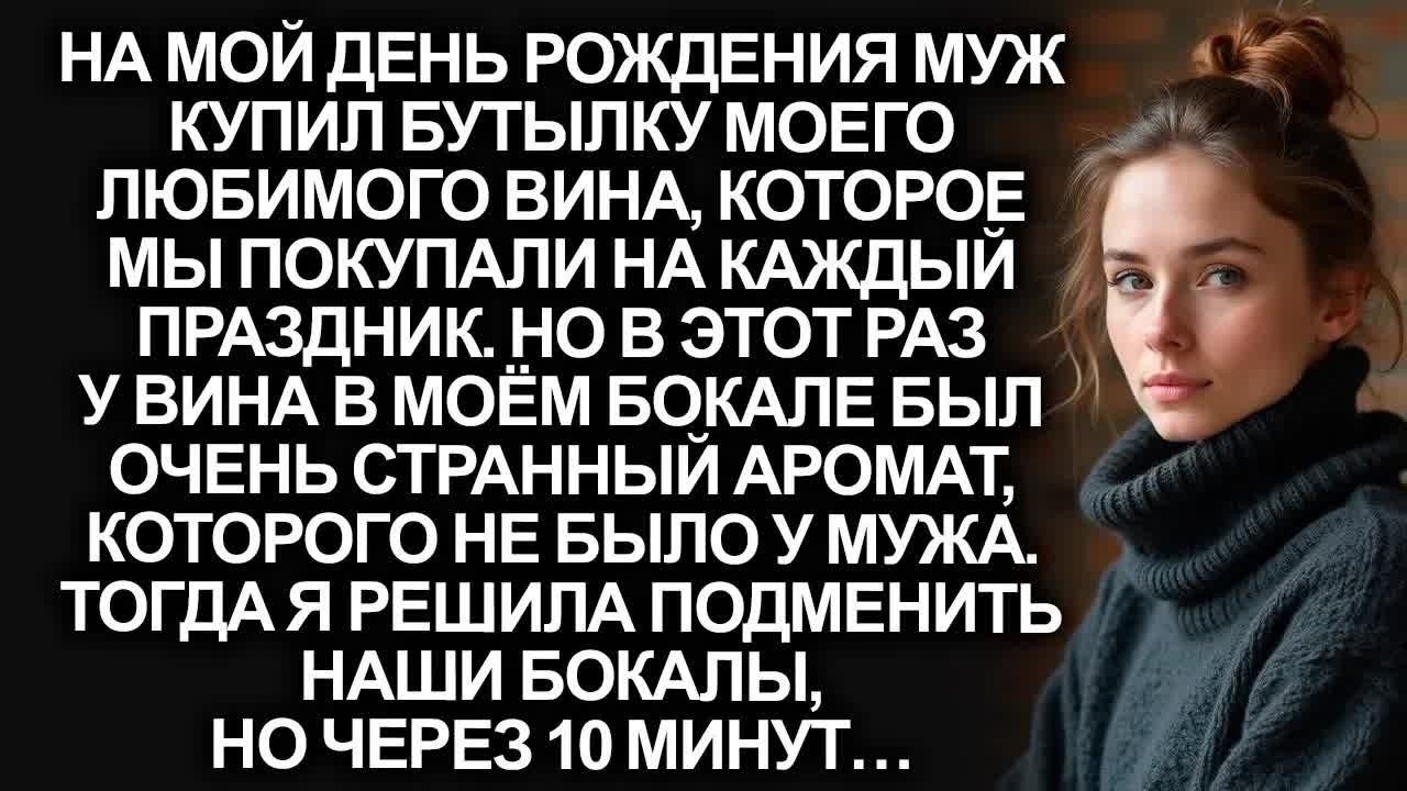 На мой День рождения муж налил моё любимое вино, у которого был странный аромат, но подменив бокалы…