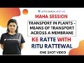 Transport in Plants - Means of Transport Across a Membrane | NEET Biology | NEET 2020