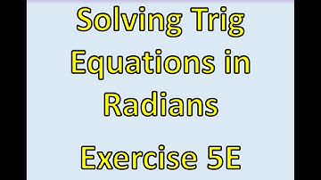 A2 Maths - Pure - Solving Trig Equations in Radians Mode