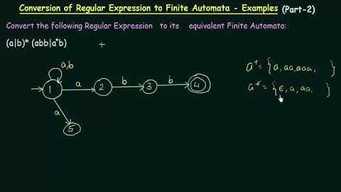 56Conversion of Regular Expression to Finite Automata   Examples Part 2 RsSQPwUIR8U