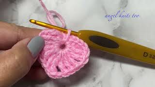 CROCHET 'Heart Granny Square' Stitch by Angel knits too 552 views 5 months ago 6 minutes, 10 seconds