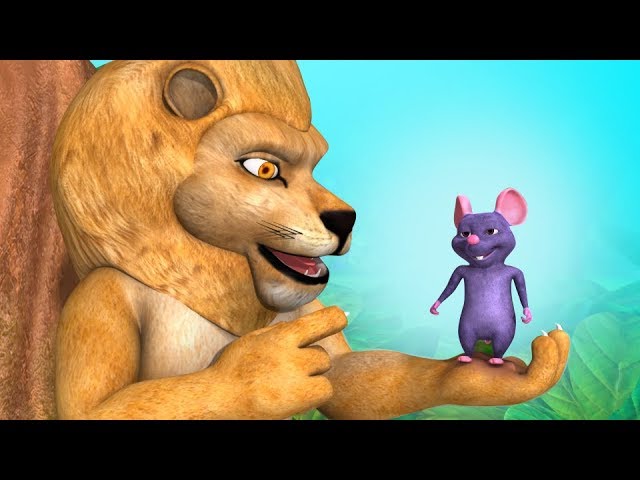 The Lion and the Mouse Kathe | Kannada Stories for Kids | Infobells -  YouTube